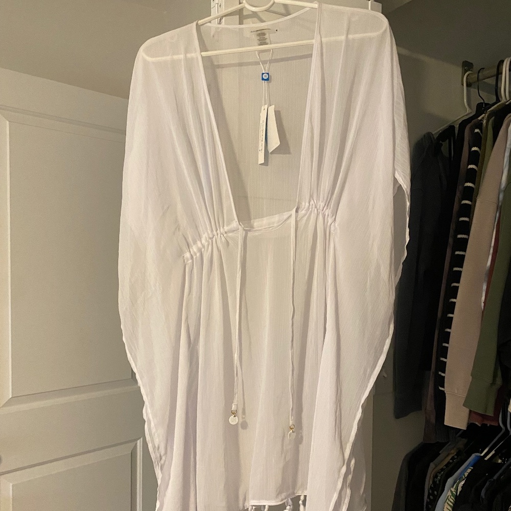 White sheer coverup